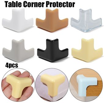 Protector de seguridad para bebés de silicona suave de 4 Uds protectores de borde de esquina de escritorio de mesa protectores de borde anticolisión protectores para las esquinas 