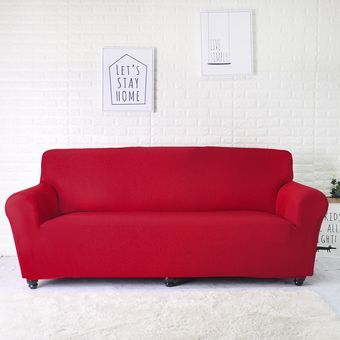 Funda de sofá elástica para sala de estar,licra,funda de sofá esquinero #Red 