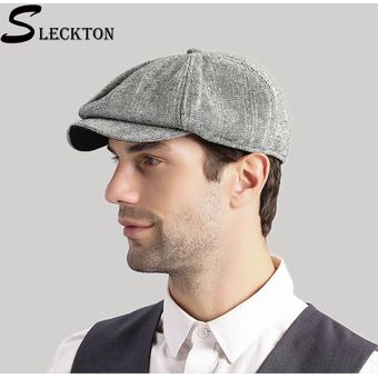 SLECKTON Peaky Blinder-boina de Tweed de buena calidad para hombre, 
