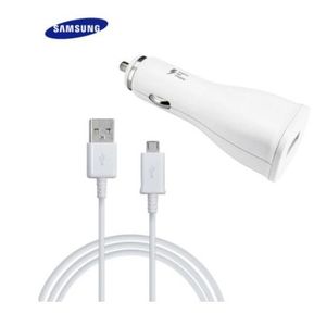 Cargador Samsung Para Auto 15w Blanco - Cable Micro Usb