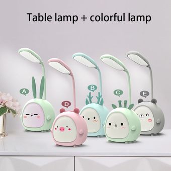Lámpara led de escritorio para dormitorio  luz de mesa con protección ocular  carga por usb  dibujos animados  envío gratis 