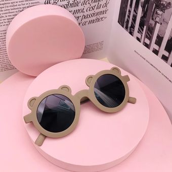 Gafas de sol con montura redonda para niños y niñas,lentes 