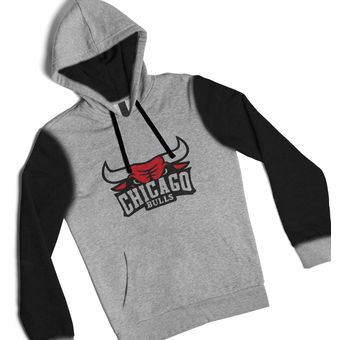 Buzo Hoddie NBA Chicago Bulls Fan Con Capota para Hombre Gris