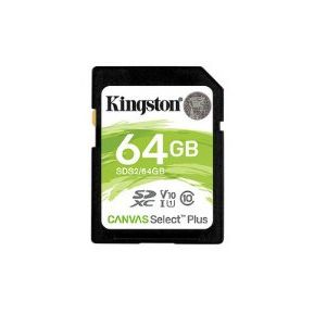 MEMORIA KINGSTON SDXC CANVAS SELECT PLUS 64GB UHS-I CLASE 10