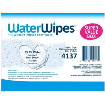  Toallitas Húmedas para Bebés WaterWipes, 4137, 1, 9