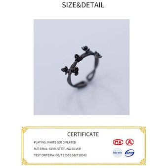 Realmente 925 Ciruela Negra De Plata Esterlina Para Abrir De 