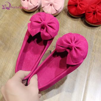 Niños bebé niña princesa zapatos Bowknot color sólido antideslizante transpirable para fiesta 
