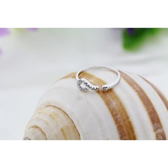 100% 925 De Plata Esterlina Anillo De Fiesta De Cristal 