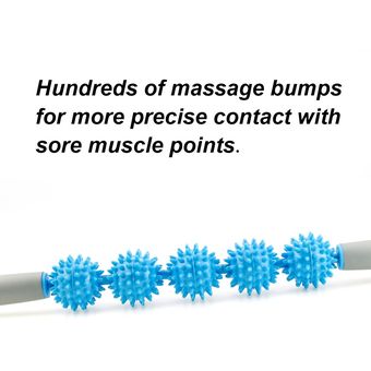 Palo rodillo de masaje muscular masaje corporal herramienta de Relax palillos de rodillo muscular con 5 puntos bola Spiky liberación dolor pierna,cuello y espalda 