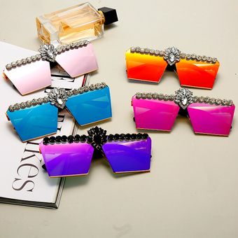 Diamond Square Gafas de sol diseñadores de colores gafasmujer 