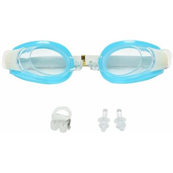 juego de gafas con tapones para la nariz gafas de buceo de verano 1 Juego de gafas de natación Unisex para adultos gafas de goma de plástico 