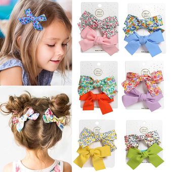 Estampado Grosgrain cinta pelo bandas de goma para el cabello pequeños arcos para niños niñas sombreros DIY Niños Accesorios para el pelo mejores regalos 