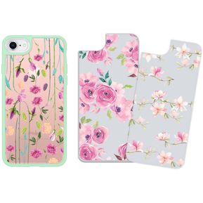 Funda iPhone SE 2020, 7 y 8 Con 3 Diseños - Little flowers...