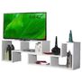 Mesa de tv modular moderno rack x2 blanca