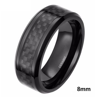 Anillo De Ceramica Con Incrustaciones De Fibra De Carbono 8 Linio Peru Ge582fa06l1y0lpe