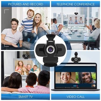 Webcame 1080P Full HD 4K 30FPS gran angular USB Webcam con cubierta de privacidad Mic Webcam para ordenador PC conferencia Web cámara 