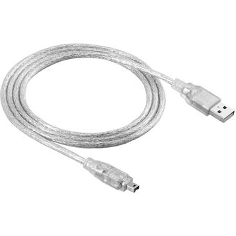 MXECO 1.2m USB 2.0 Macho a Firewire iEEE 1394 4 Pines Macho iLink Cable Adaptador Macho a Macho Cable Luz Cable Flexible Blanco 