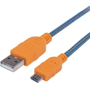 MANHATTAN - CABLE USB V2.0 A-MICRO B 1.0M TEXTIL AZUL/NARANJ...