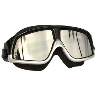 Gafas de natación para hombre y mujer impermeables protección UV, Marco grande de silicona cómoda antiniebla 