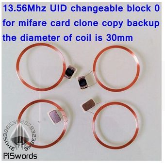 10 unids  lote NFC bobina UID tarjeta RFID cambiable con block0 chip 