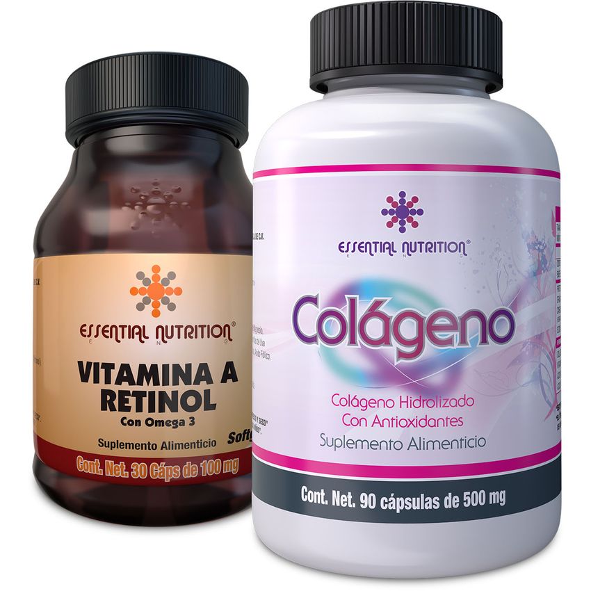 Colágeno Plus 90 Cáps y Vitamina A- Retinol 30 Cáps