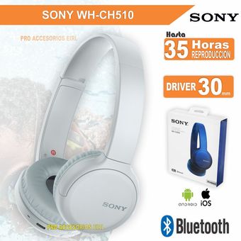 Audífonos Sony WH-CH510 Bluetooth 35 Horas con Micrófono Blanco SONY