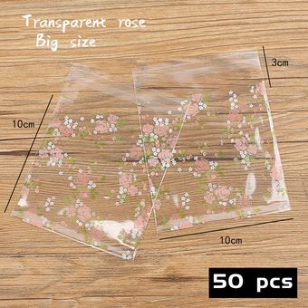 paquete de Paquete de bolsas de celofán transparente para galletas 