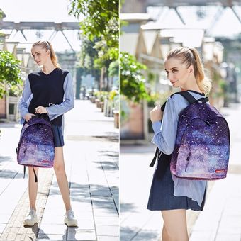Nueva Mochila Galaxy Star Escuela para niñas adolescentes espacio im 