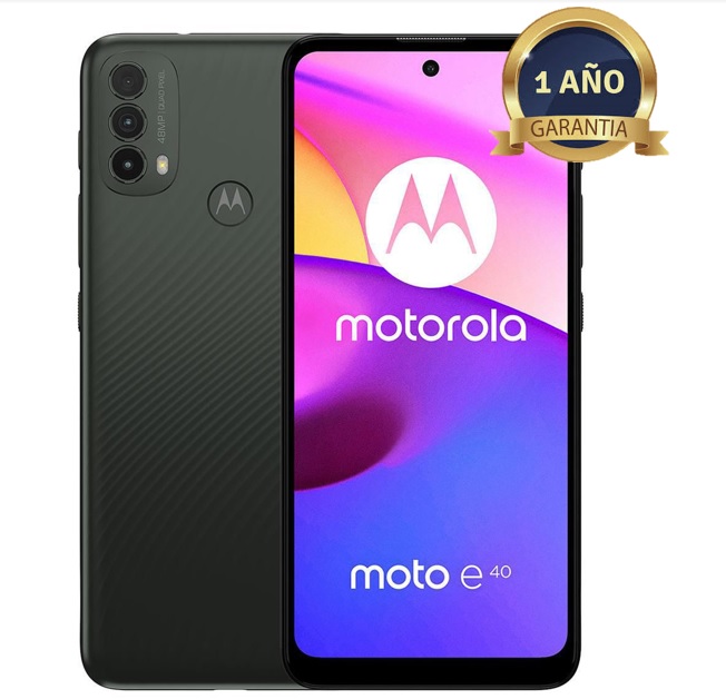Motorola Moto E40 dual sim 64GB 4RAM 12 MESES GARANTIA- Gris