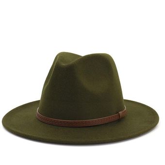 sombrero de viaje #Black sombrero Pop para adultos DJL sombrero Panamá para exteriores Sombrero Fedora Unisex con cinturón de ala ancha 