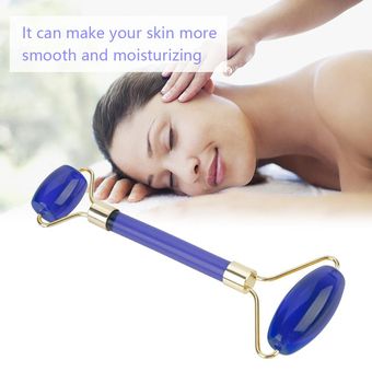 Qianmei Double Head Glass Slimming Face Beauty Massage Roller Tool 