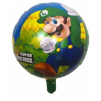 Globo Metalizado Decoración Fiesta Cumpleaños Mario Bros 8 piezas