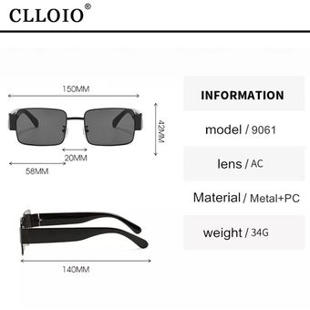 Cloio clásico gótico gafas de sol punk gafas de solmujer 
