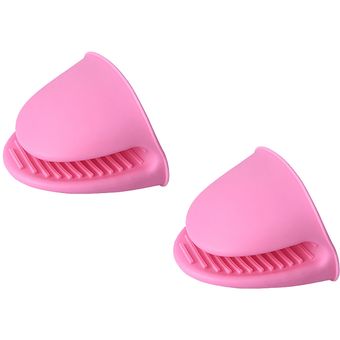 Manoplas pequeñas de goma para cocina,2 uds.agarre de pinza para cocinar y hornear,manoplas de goma para freidora de aire 