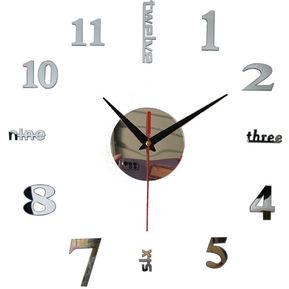 Reloj De Pared 3d 50cm Reloj De Lujo Numeros Pequeños