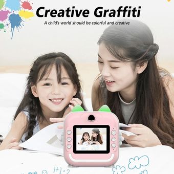 Camara De Niños Instantánea Mini Impresora Automatica Videos