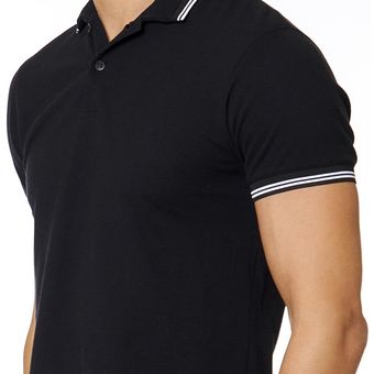 playera polo negro