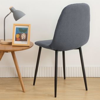 Knitter Jacquard asiento de la cubierta para silla Eames de cuadros de mediados de siglo sin brazos Shell funda silla banquete casa funda #G409503 