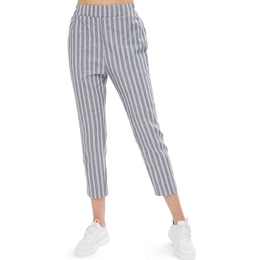 Zaful Pantalon Skinny A Rayas Para Mujer Gris Linio Mexico