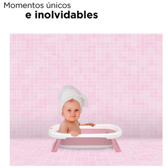 Toral Bañera Plegable Bebé Con Patas Rosa - Bañera Bebe Con Patas Comoda,  Facil De Guardar Con