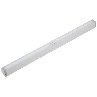 20 LED LED USB Trapezoidal del gabinete de luz del sensor 2 modos de cambiar luz de noche-Silver 