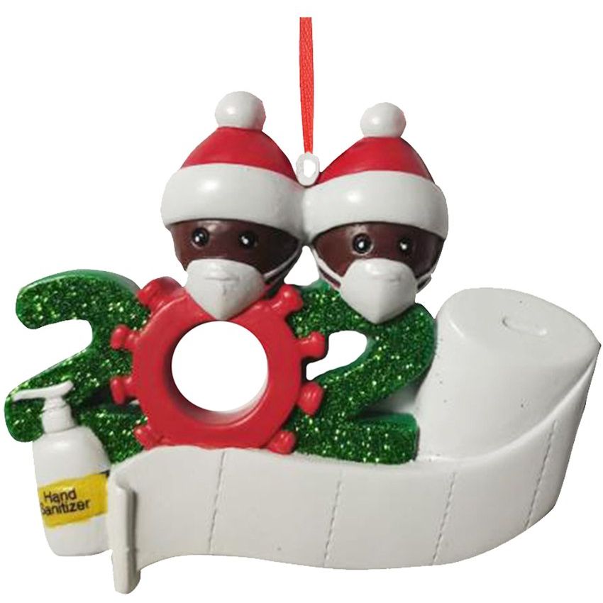 Adornos de Navidad Mini Doll Decoration Colgante con máscara y sombrero de Navidad