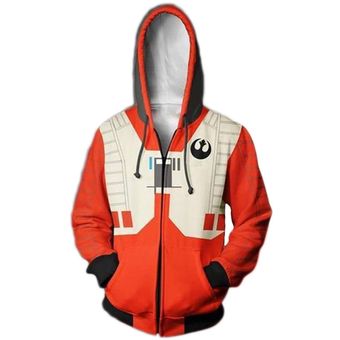 Blanco+Negro Star Wars Polerón Deportivo con Zip Hombre Blanco+Negro Star Wars Polerón Deportivo con Zip Hombre