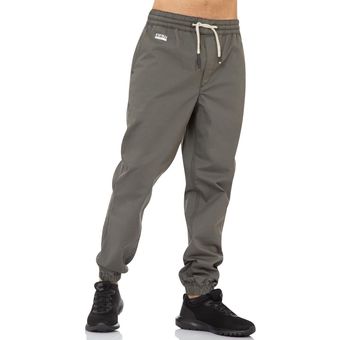 Pantalon Furor Hombre Verde Gabardina Stretch Jogger Raw Linio