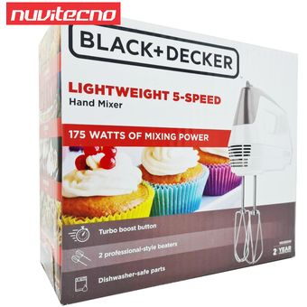 BLACK+DECKER MX1500W 5-Speed 175-Watt Hand Mixer