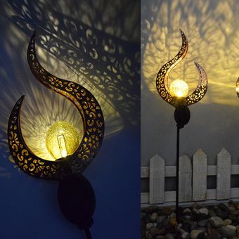Lámpara LED de hierro con efecto de llama,luz Solar,sol,luna,luz LED p 