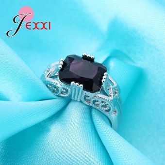Hermoso Anillo De Plata Esterlina 925 Con Anillo De Circonio 