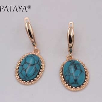 Pataya Exclusivo Ru Aretes De Piedra Natural Ovalados 585 De Pataya Exclusivo Ru Aretes De Piedra Natural Ovalados 585 De