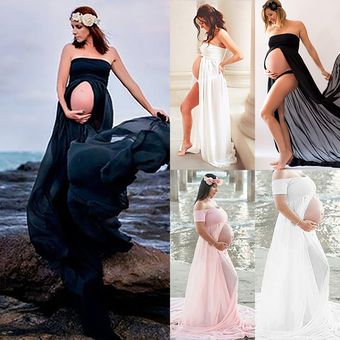 Mujer Vestido de maternidad embarazadas Vestido largo Accesorios de fotografía 