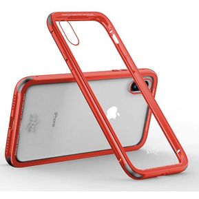 Funda ZIZO Atom para iPhone Xs Transparente Roja con mica cristal